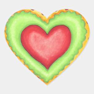 Cœur Sticker Coeur de Noël