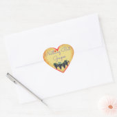 Cœur Sticker Coeur De Raisins (Enveloppe)