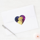 Cœur Sticker coeur Doodle d'or (Enveloppe)