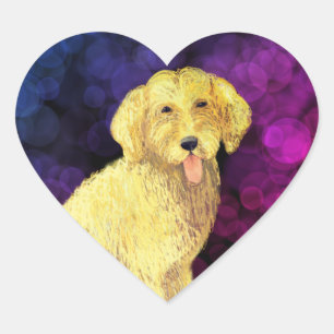 Cœur Sticker coeur Doodle d'or