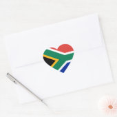 Cœur Sticker Coeur Drapeau Afrique du Sud (Enveloppe)