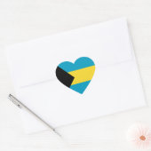 Cœur Sticker Coeur Drapeau Bahamas (Enveloppe)