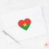Cœur Sticker Coeur Drapeau Burkina Faso (Enveloppe)