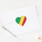Cœur Sticker Coeur Drapeau Congo-Brazzaville (Enveloppe)