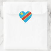 Cœur Sticker Coeur Drapeau Congo-Kinshasa (Sac)