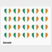 Cœur Sticker Coeur drapeau d'Irlande (Feuille)