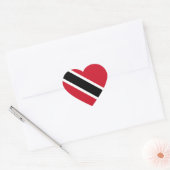 Cœur Sticker Coeur Drapeau Trinité-et-Tobago (Enveloppe)