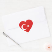 Cœur Sticker Coeur Drapeau Turquie (Enveloppe)