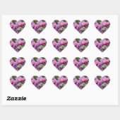 Cœur Sticker Coeur du champ de pavot (Feuille)