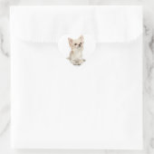 Cœur Sticker Coeur du Chihuahua Long Haired (Sac)