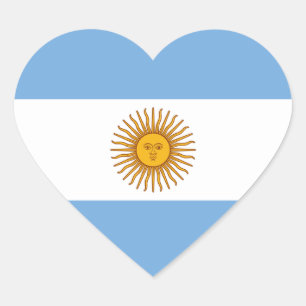 Cœur Sticker Coeur du drapeau argentin