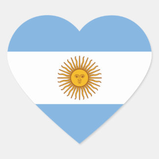 Cœur Sticker Coeur du drapeau argentin