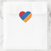 Cœur Sticker Coeur du drapeau arménien (Sac)
