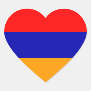 Cœur Sticker Coeur du drapeau arménien