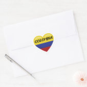 Cœur Sticker Coeur du drapeau colombien (Enveloppe)