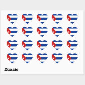 Cœur Sticker Coeur du drapeau cubain (Feuille)