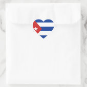 Cœur Sticker Coeur du drapeau cubain (Sac)