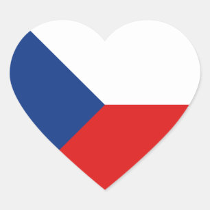Cœur Sticker Coeur du drapeau de la Tchéquie