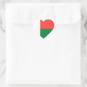Cœur Sticker Coeur du drapeau de Madagascar (Sac)