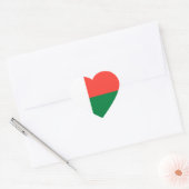 Cœur Sticker Coeur du drapeau de Madagascar (Enveloppe)