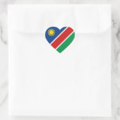Cœur Sticker Coeur du drapeau de Namibie (Sac)