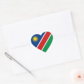 Cœur Sticker Coeur du drapeau de Namibie (Enveloppe)