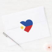Cœur Sticker Coeur du drapeau des Philippines (Enveloppe)