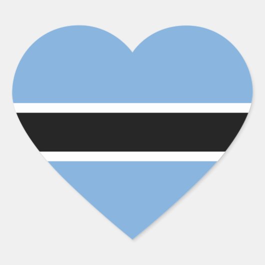 Cœur Sticker Coeur du drapeau du Botswana (Devant)