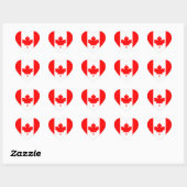 Cœur Sticker Coeur du drapeau du Canada (Feuille)