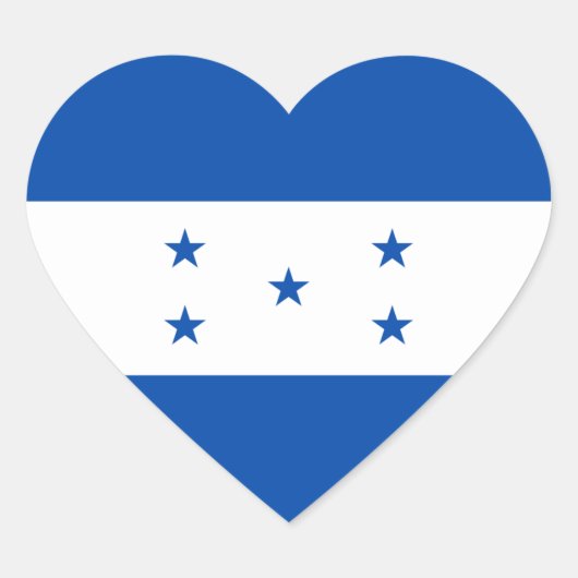 Cœur Sticker coeur du drapeau du Honduras (Devant)