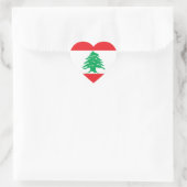 Cœur Sticker Coeur du drapeau du Liban (Sac)