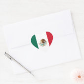 Cœur Sticker Coeur du drapeau du Mexique (Enveloppe)