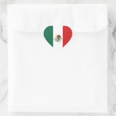 Cœur Sticker Coeur du drapeau du Mexique (Sac)