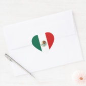 Cœur Sticker Coeur du drapeau du Mexique (Enveloppe)