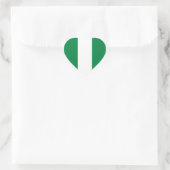 Cœur Sticker Coeur du drapeau du Nigeria (Sac)