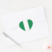 Cœur Sticker Coeur du drapeau du Nigeria (Enveloppe)