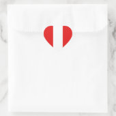 Cœur Sticker Coeur du drapeau du Pérou (Sac)