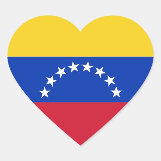 Cœur Sticker Coeur du drapeau du Venezuela (Devant)