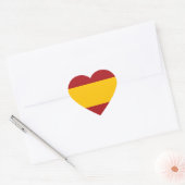 Cœur Sticker Coeur du drapeau espagnol (Enveloppe)
