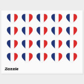 Cœur Sticker Coeur du drapeau français (Feuille)