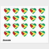 Cœur Sticker Coeur du drapeau guyanais (Feuille)