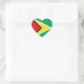 Cœur Sticker Coeur du drapeau guyanais (Sac)