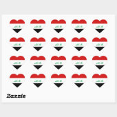 Cœur Sticker Coeur du drapeau irakien (Feuille)