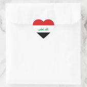 Cœur Sticker Coeur du drapeau irakien (Sac)