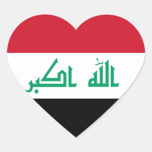 Cœur Sticker Coeur du drapeau irakien