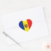 Cœur Sticker Coeur du drapeau moldave (Enveloppe)