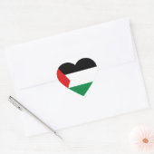 Cœur Sticker Coeur du drapeau palestinien (Enveloppe)