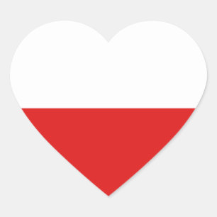 Cœur Sticker Coeur du drapeau polonais