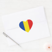Cœur Sticker Coeur du drapeau roumain (Enveloppe)