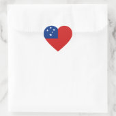 Cœur Sticker Coeur du drapeau Samoa (Sac)